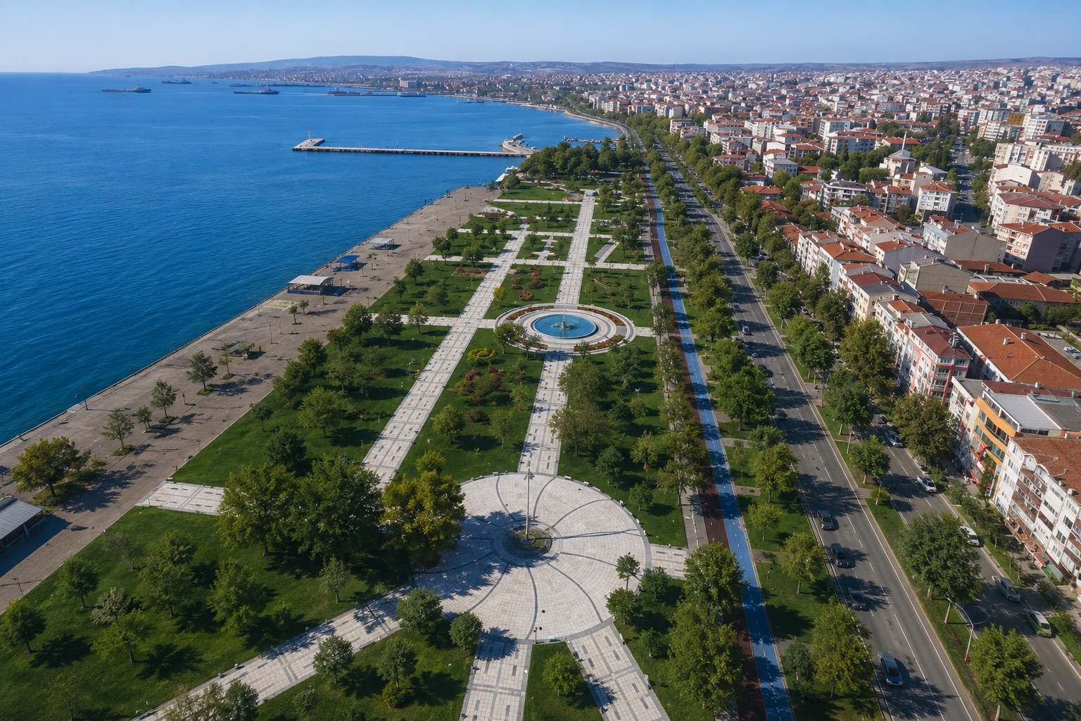 Çerkezköy ilçesi harita görünümü