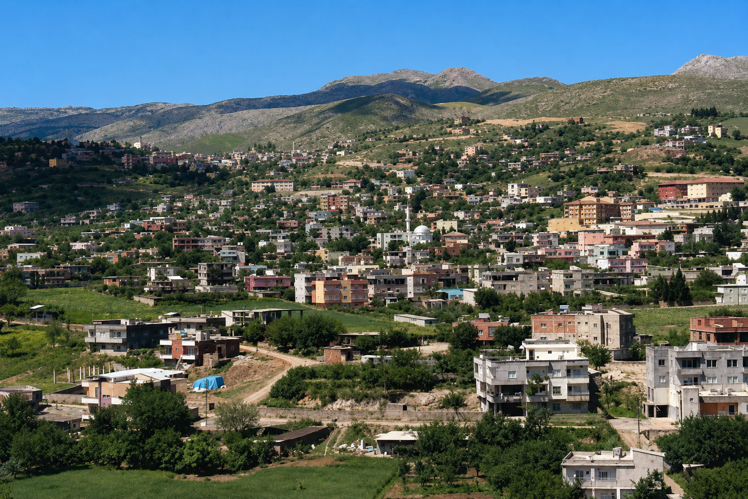 Kozluk ilçesi harita görünümü