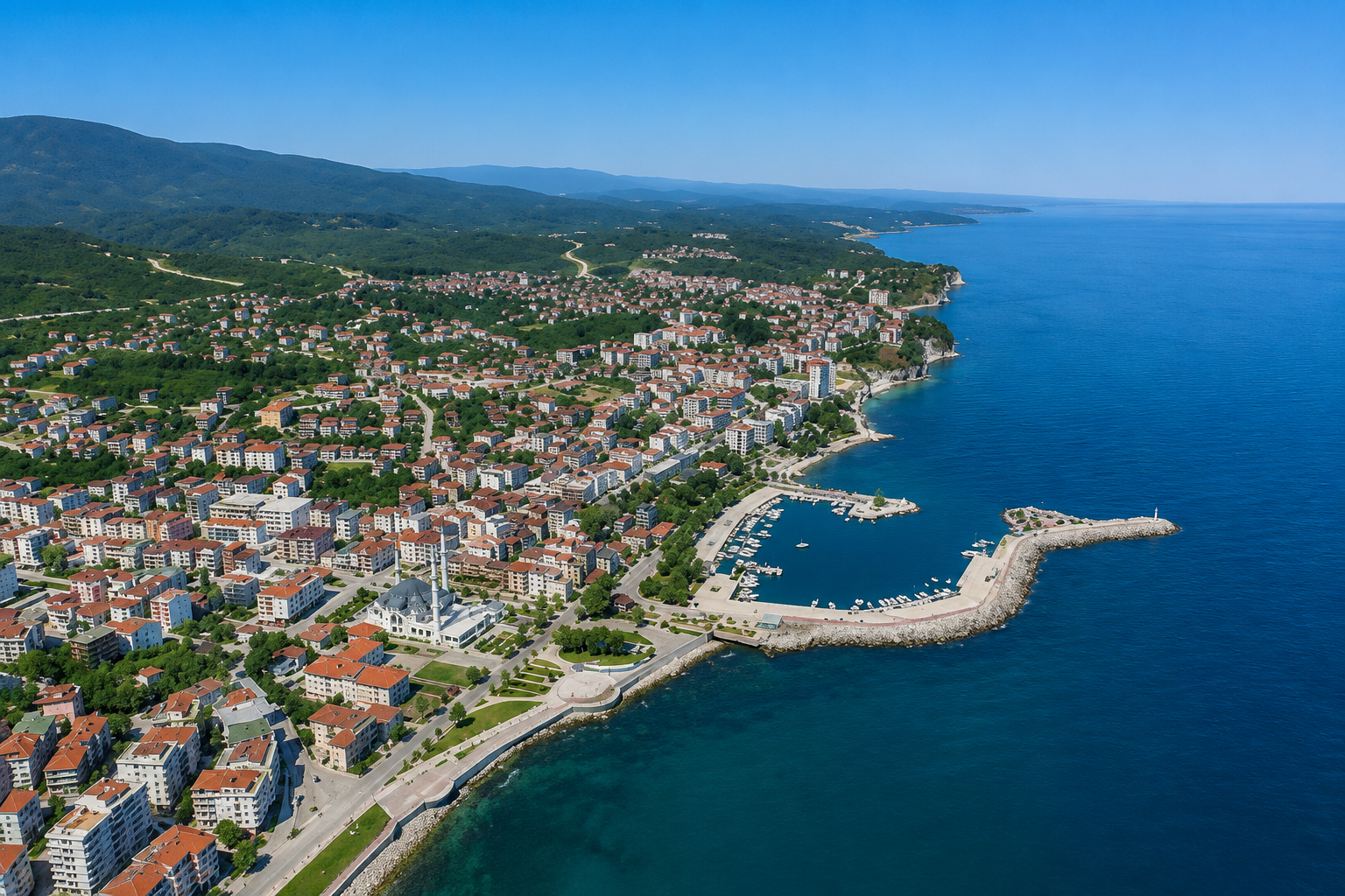 Akçakoca ilçesi harita görünümü