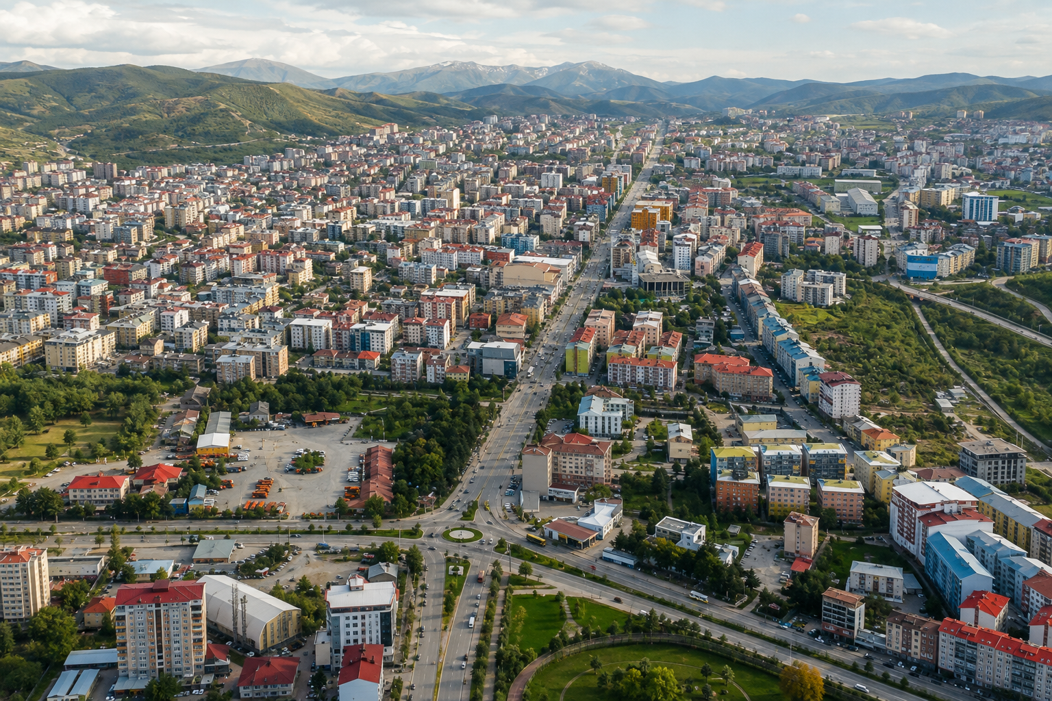 Merkez ilçesi harita görünümü