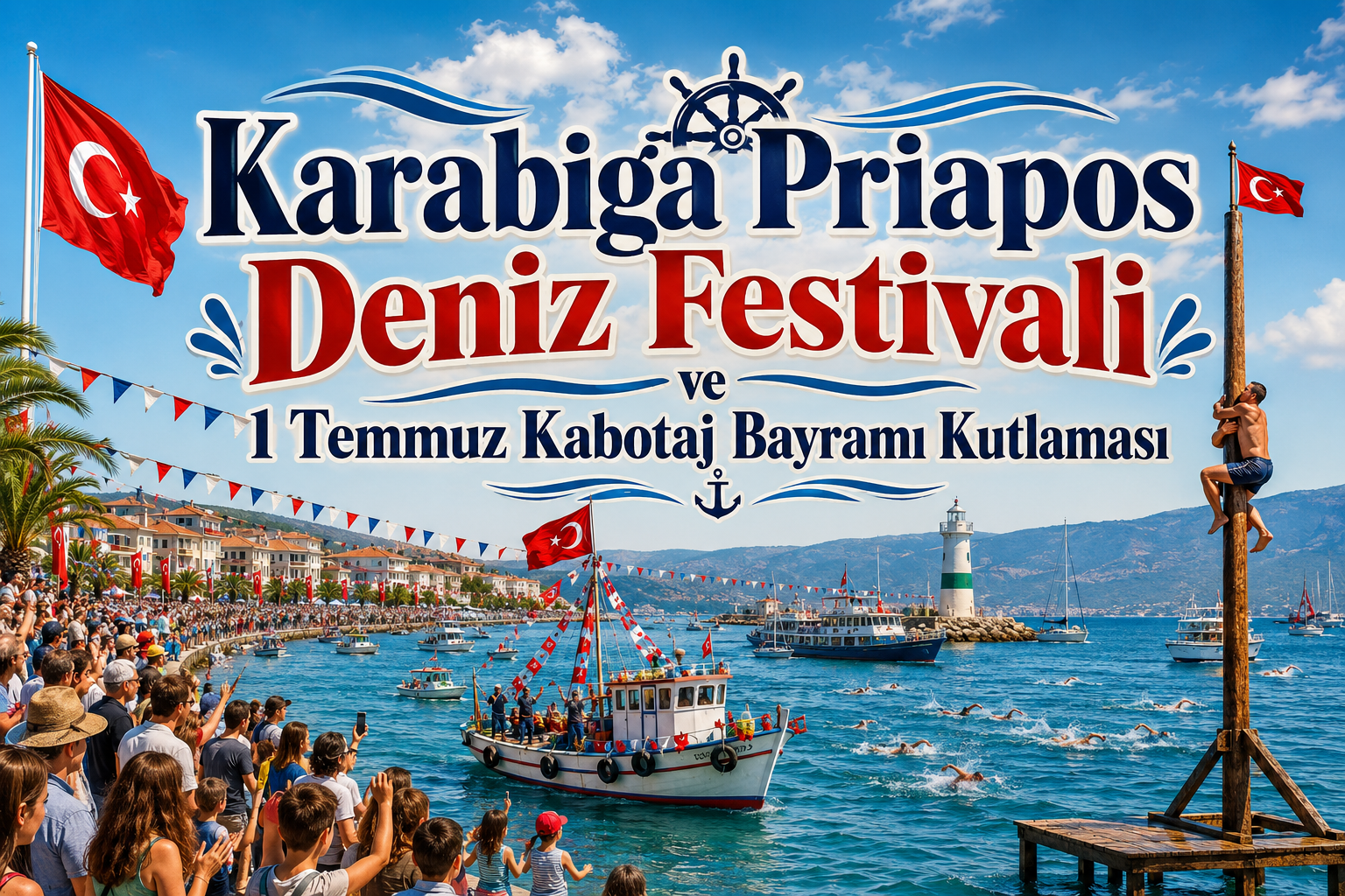 Karabiga Priapos Deniz Festivali ve 1 Temmuz Kabotaj Bayramı Kutlaması