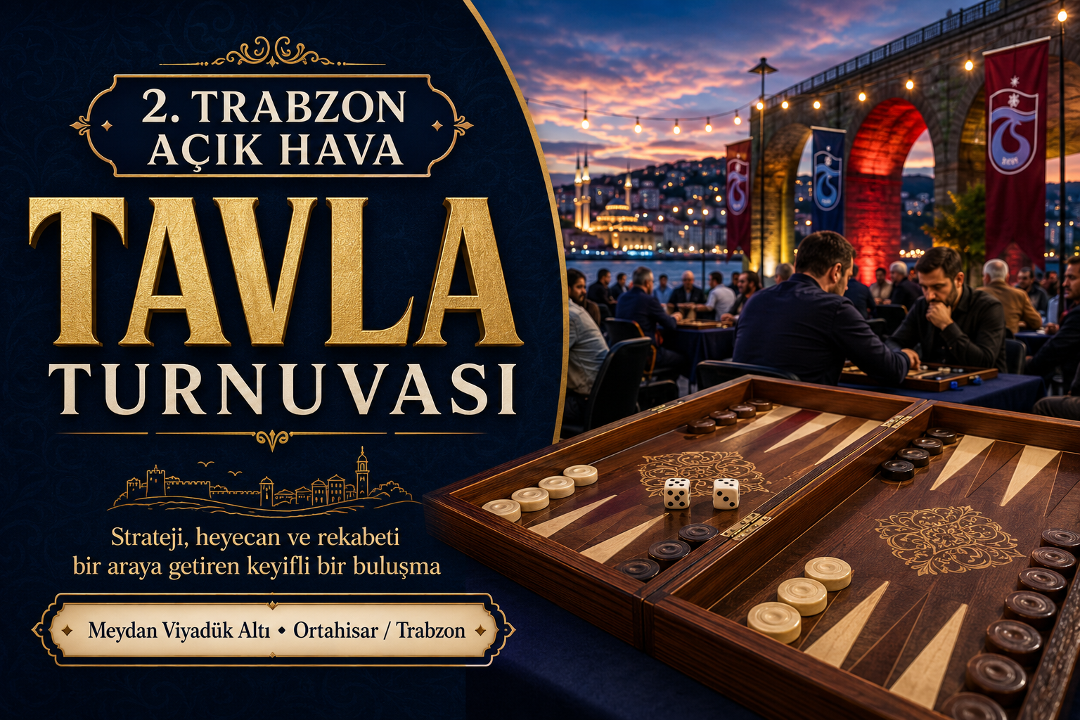 2. Trabzon Açık Hava Tavla Turnuvası etkinliği