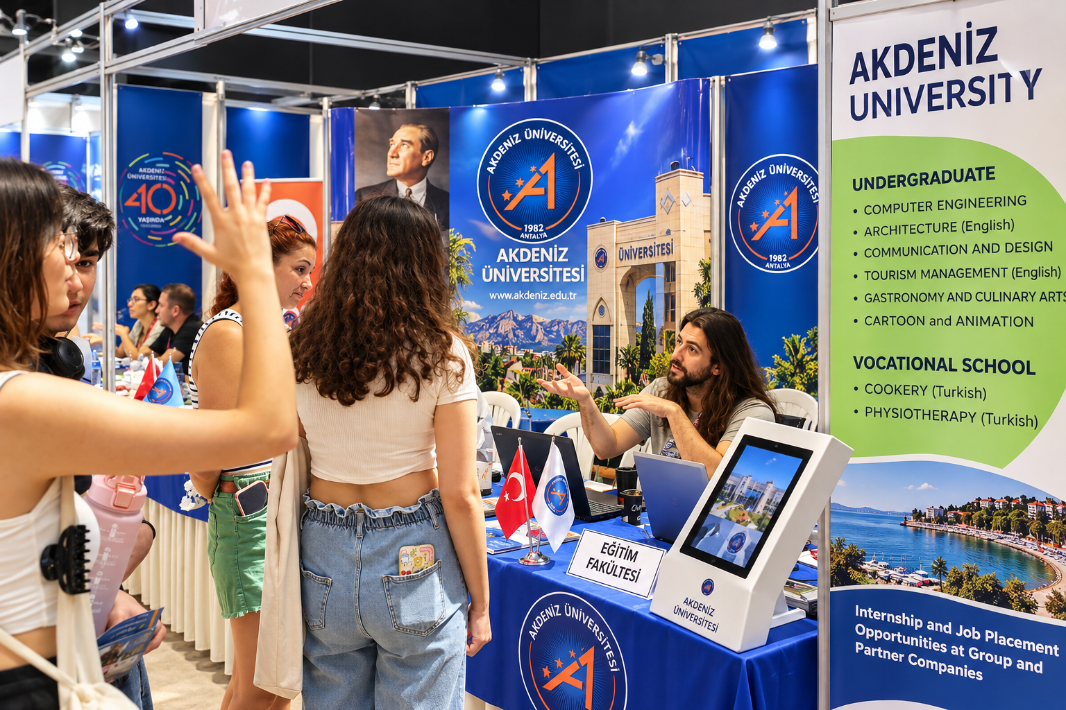 Geçmiş yılların Antalya Üniversite Tercih Fuarı görselleri