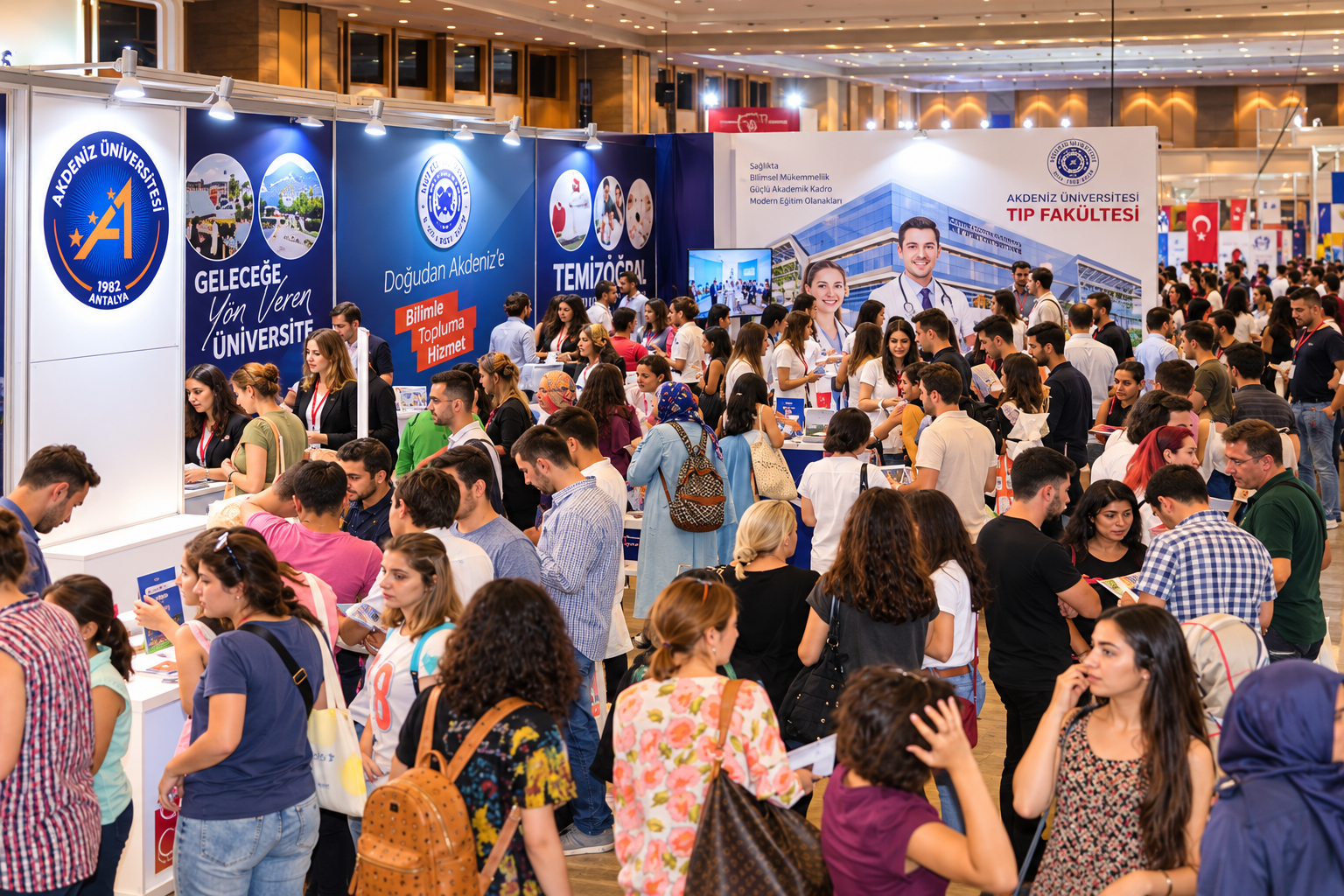Geçmiş yılların Antalya Üniversite Tercih Fuarı görselleri