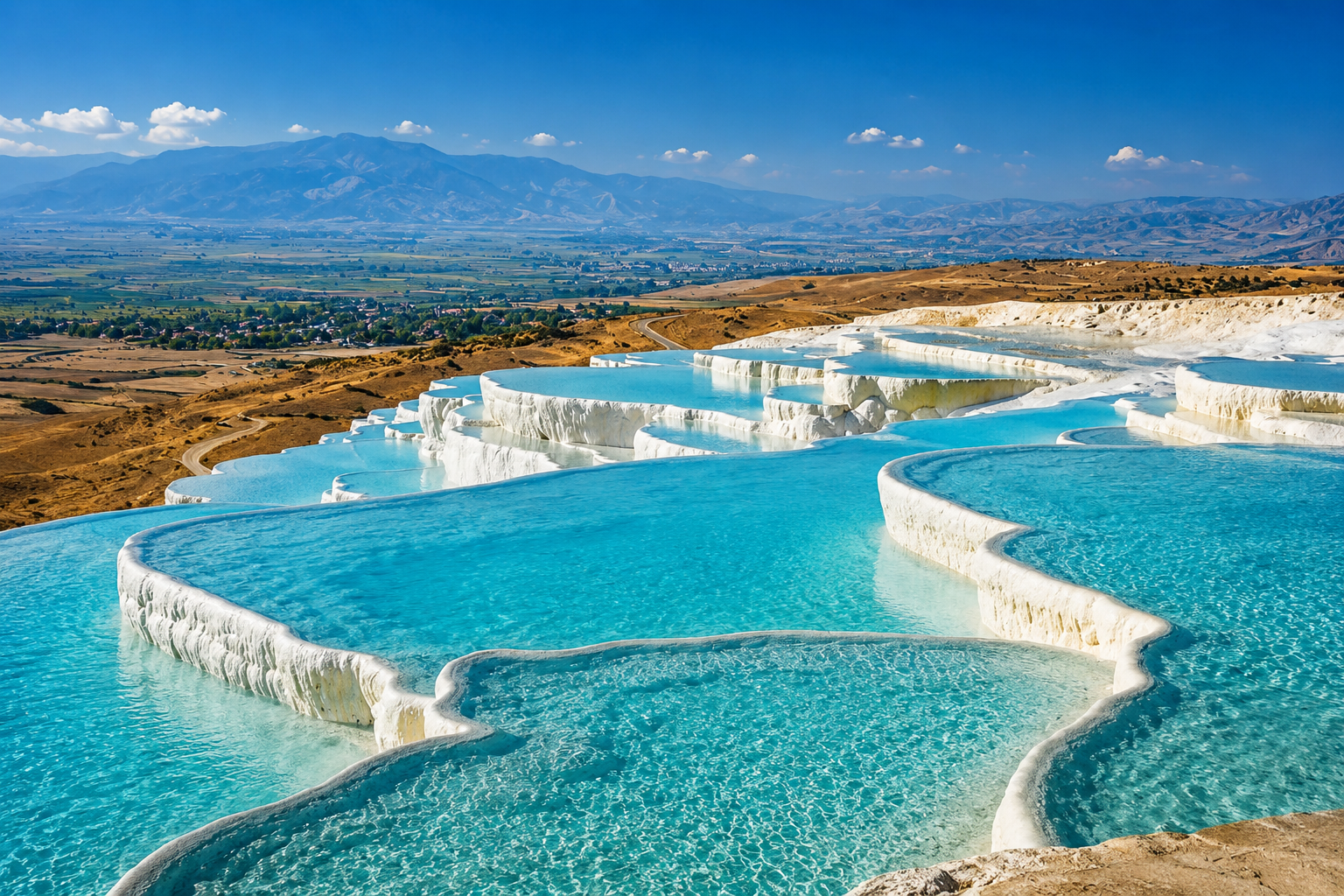Pamukkale Travertenleri: Denizli’nin Beyaz Mucizesine Yolculuk — Denizli kültür rotası görseli