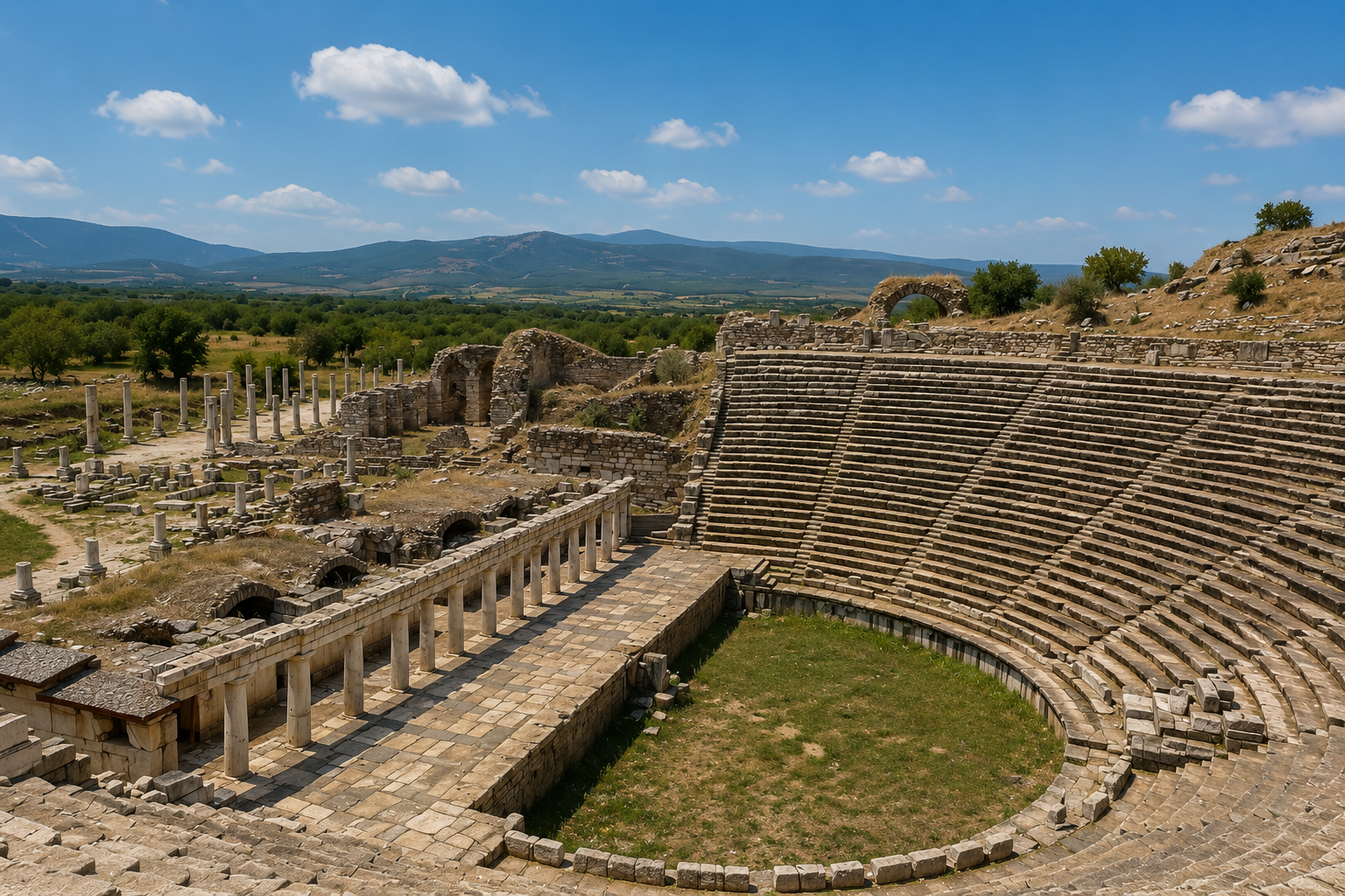 Antik Tiyatro ve G&uuml;n Batımı