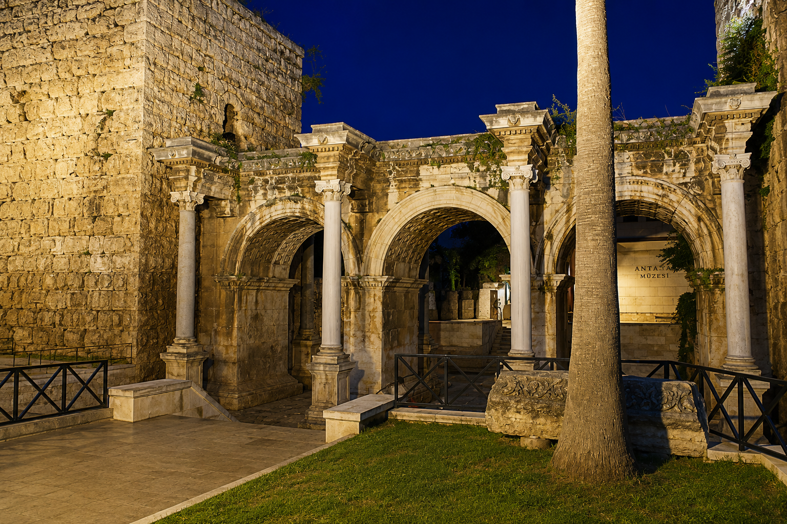 Hadrian Kapısı Gece Nasıl Görünüyor?