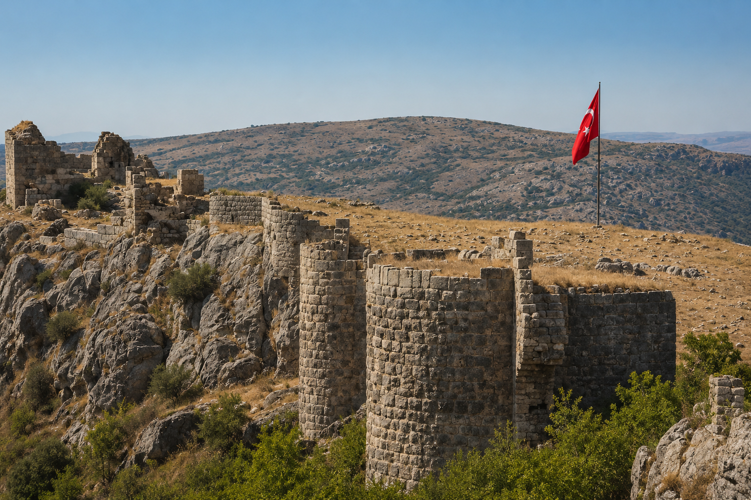 Anavarza Kalesi’nin Büyüleyici Manzarası