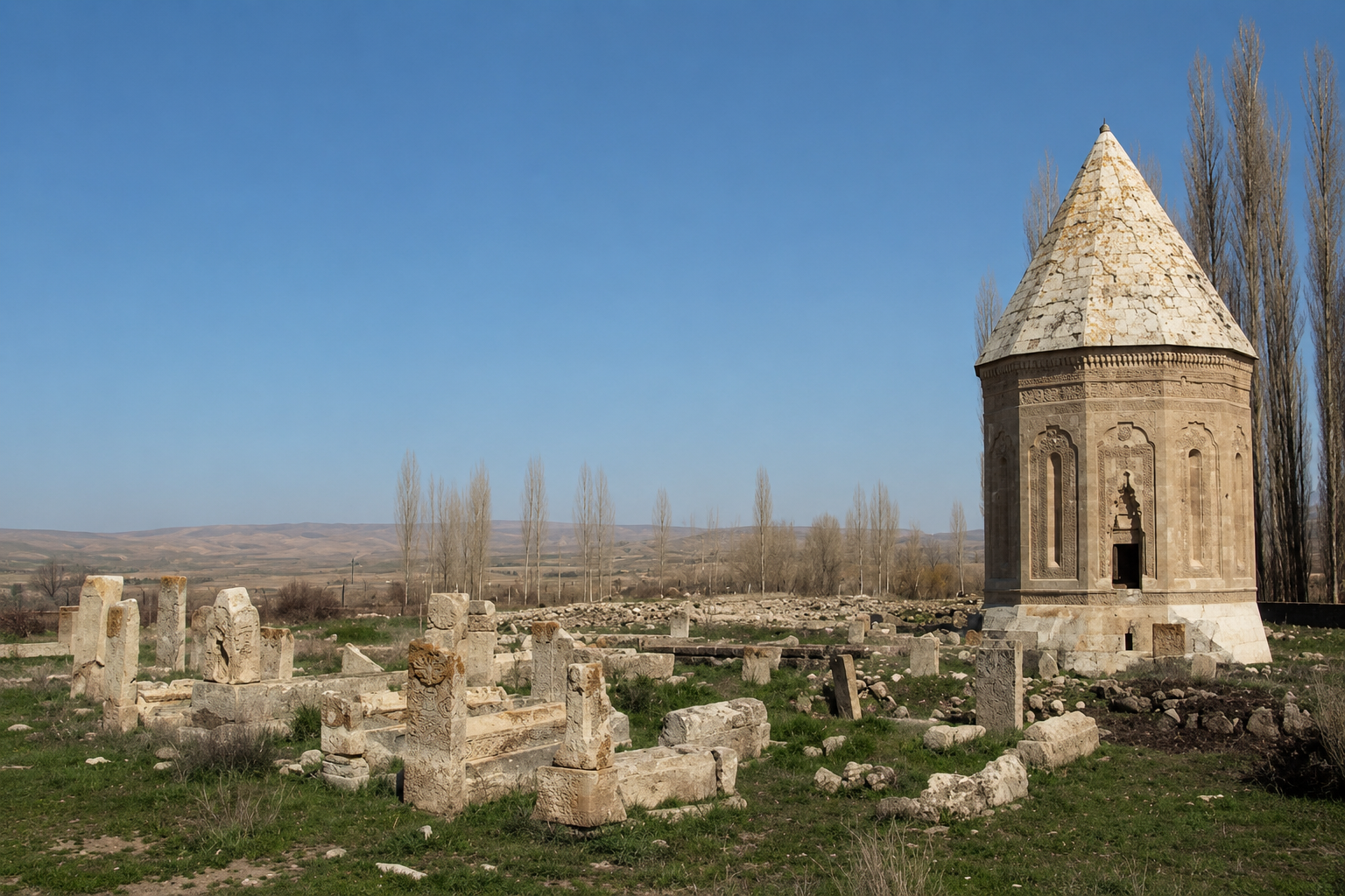 Halime Hatun Kümbeti ve Gevaş Selçuklu Mezarlığı — Van kültür rotası görseli