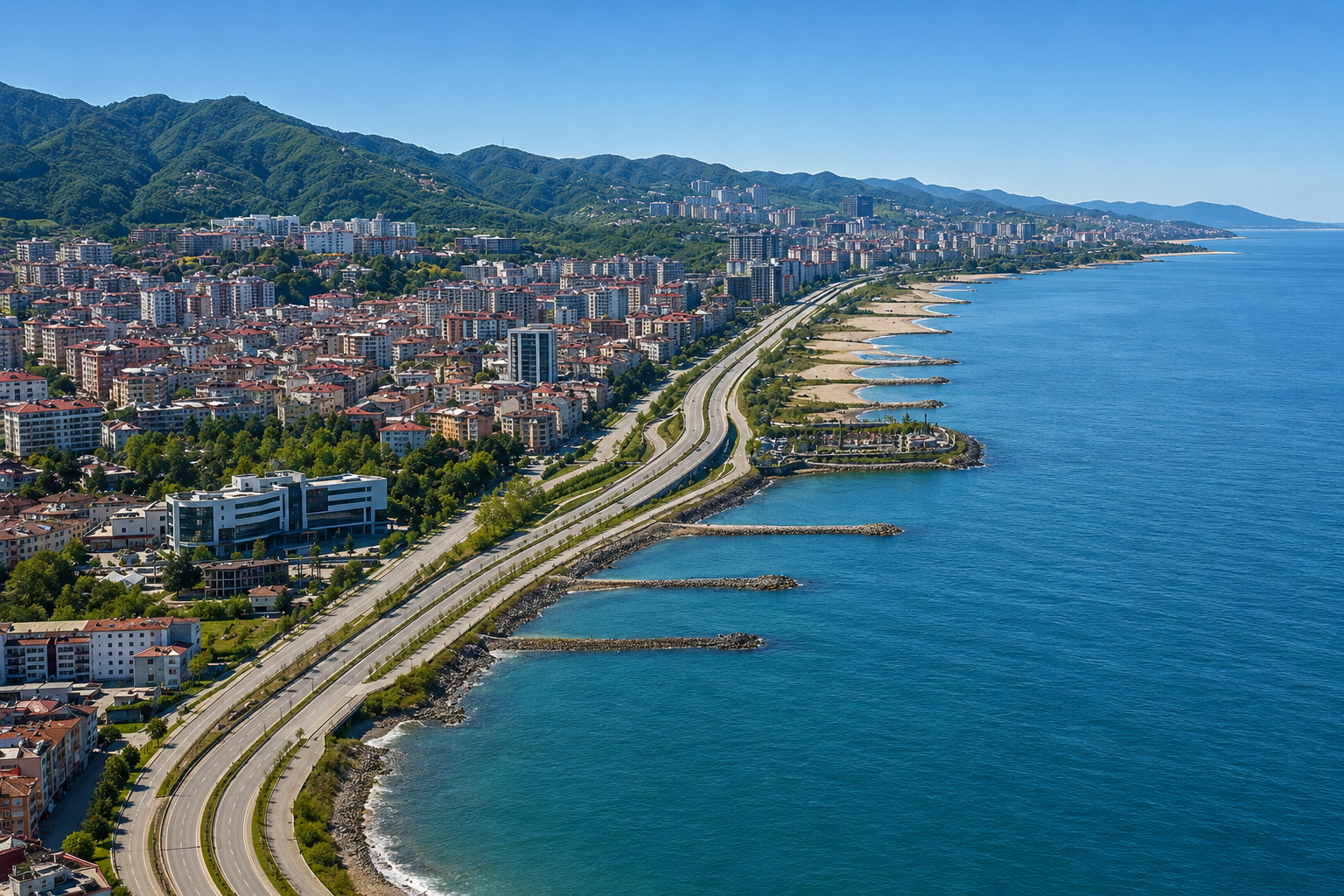 Giresun Karadeniz kıyısı ve Giresun Adası
