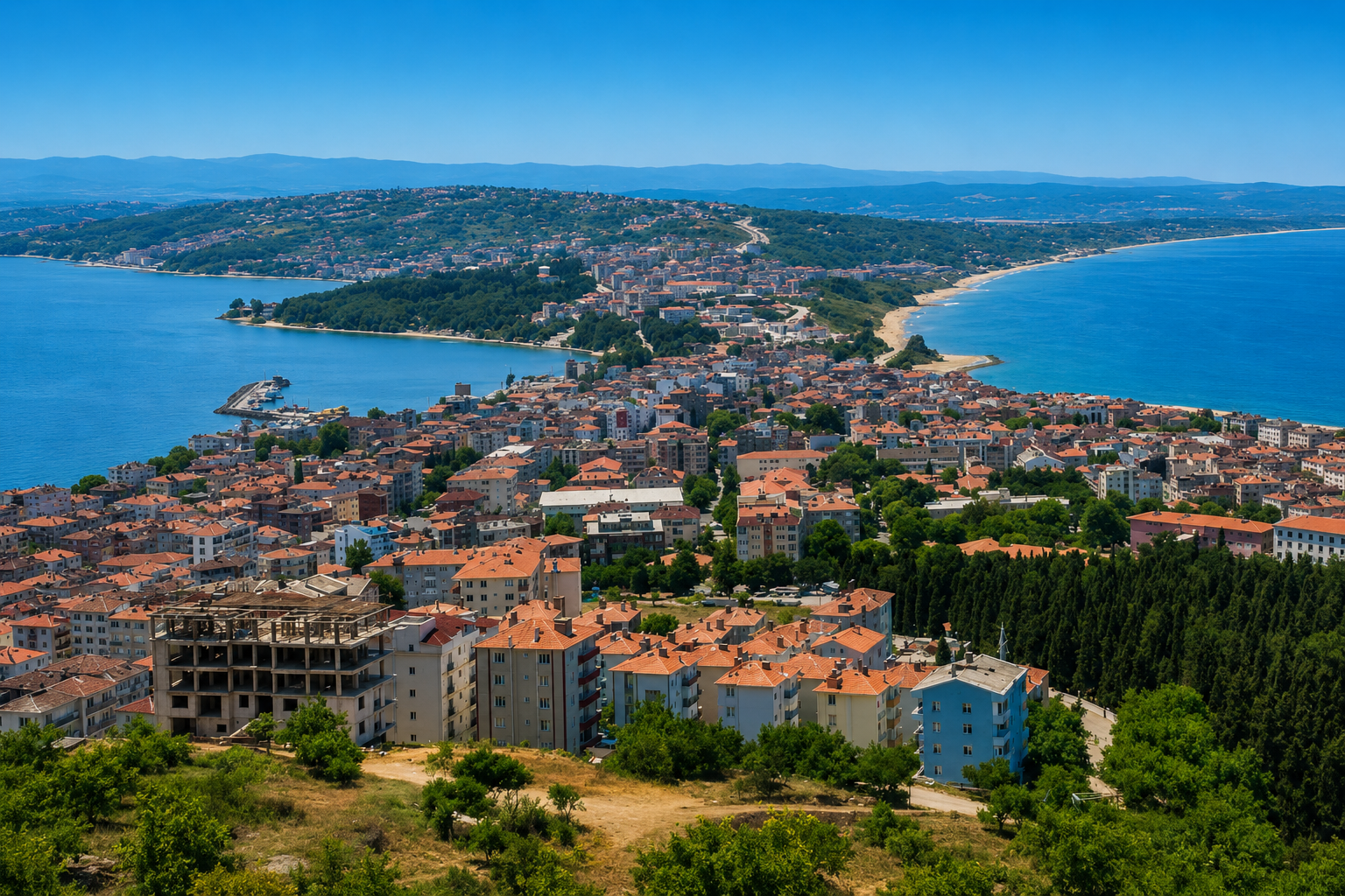 Sinop yarımadası ve Karadeniz kıyısı